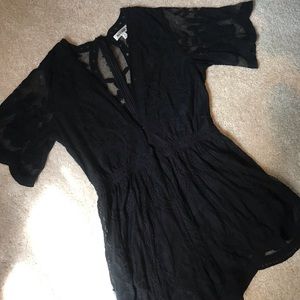 Revolve Black Lace Romper